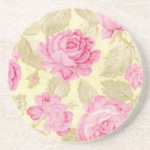 Posavasos De Arenisca Rosas de Shabby Chic Sandstone