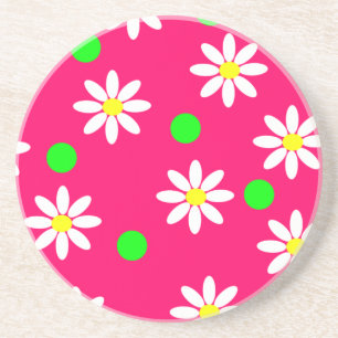 Posavasos De Arenisca Rosas fuertes con el práctico de costa del modelo