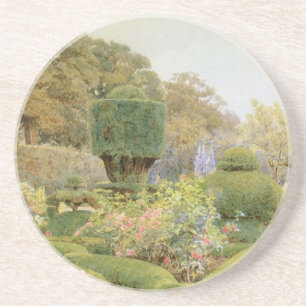 Posavasos De Arenisca Rosas y Claveles de Elgood, Jardín Inglés Antiguo