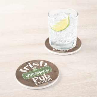 Posavasos De Arenisca Rótulo de efectos del pub antiguo de estilo irland