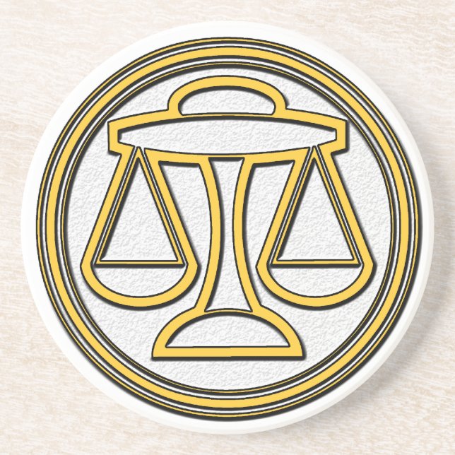 Posavasos De Arenisca Rótulo de Libra (Frente)