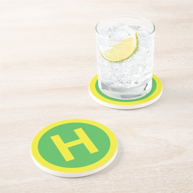 Posavasos De Arenisca Rótulo del helipuerto (Lado)