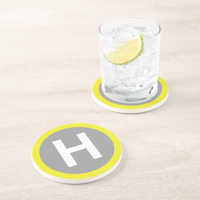 Posavasos De Arenisca Rótulo del helipuerto (Lado)