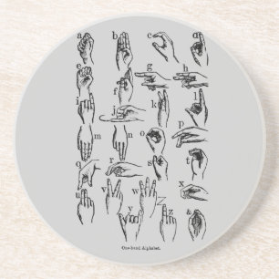 Posavasos De Arenisca Rótulo Lenguaje Alfa