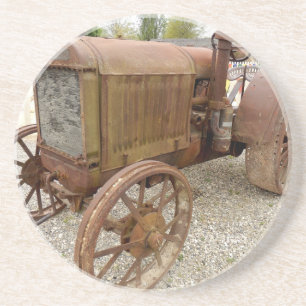 Posavasos De Arenisca Rusto tractor vintage