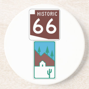 Posavasos De Arenisca Ruta 66 - 66 históricos y camino escénico