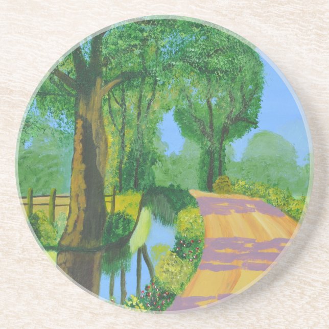 Posavasos De Arenisca Ruta de verano (Frente)