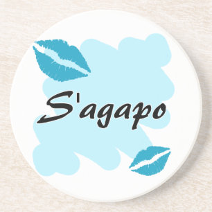 Posavasos De Arenisca S'agapo - Griego - te amo