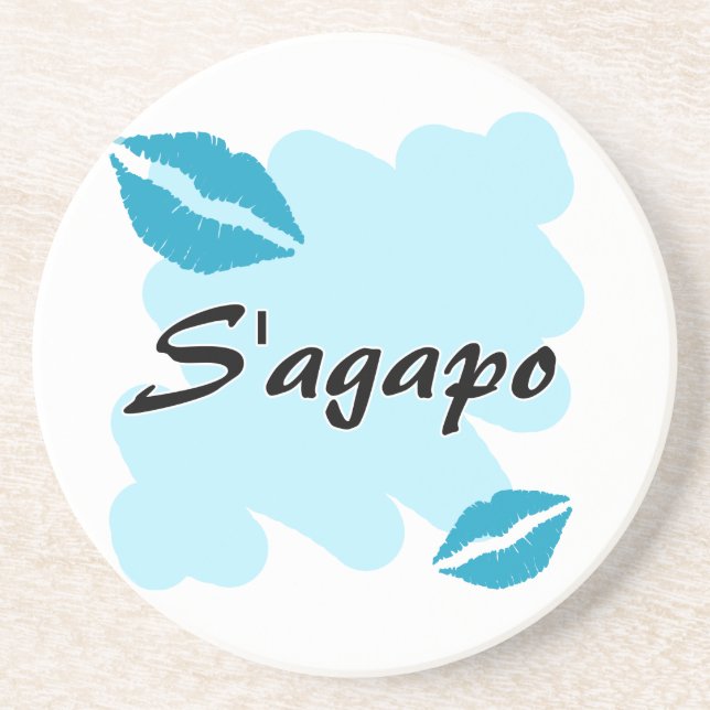 Posavasos De Arenisca S'agapo - Griego - te amo (Frente)