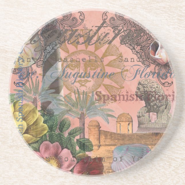 Posavasos De Arenisca saint augustine florida viajar arte antiguo (Frente)