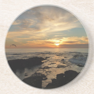 Posavasos De Arenisca San Diego Sunset I California Seascape
