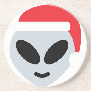 Posavasos De Arenisca santa claus alien emoji