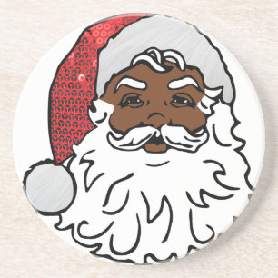 Posavasos De Arenisca santa claus negro