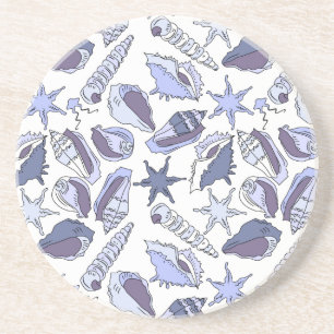 Posavasos De Arenisca Seashells de Lavendar