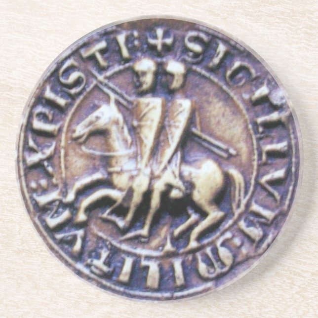 POSAVASOS DE ARENISCA SELLO DE LA PLANTILLA DE LOS CABALLOS (Frente)
