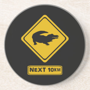 Posavasos De Arenisca señal de ruta de cocodrilo