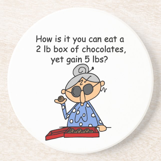 Posavasos De Arenisca Sentido del chocolate (Frente)