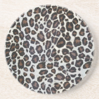 Posavasos De Arenisca Serie animal de la impresión del safari - leopardo