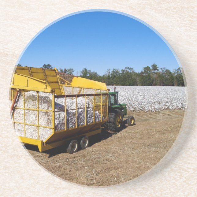 Posavasos De Arenisca Serie Cotton—1 de 9—Boll Buggy (Frente)