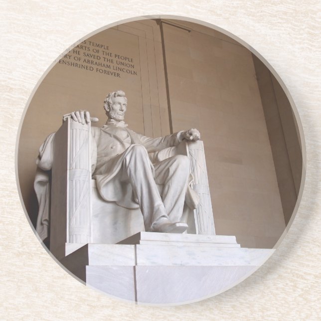 Posavasos De Arenisca Serie DC - Lincoln Memorial DC 4 (Frente)
