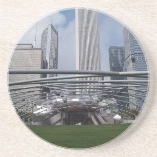 Posavasos De Arenisca Serie de Chicago: Pavillón Pritzker, montaña rusa