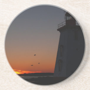 Posavasos De Arenisca Serie de escenas: silueta de faro