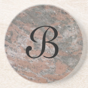 Posavasos De Arenisca Serie de mármol (Gray PInk coaster): 1 de muchos c