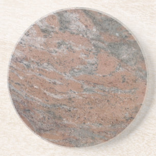 Posavasos De Arenisca Serie de mármol: montaña rusa rosa gris, uno de mu