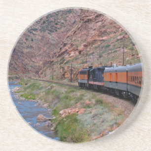 Posavasos De Arenisca Serie escénica: Tren a través de la garganta