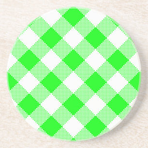 Posavasos De Arenisca Serie Gingham: La montaña rusa 1 de muchos colores