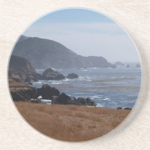 Posavasos De Arenisca Serie Scene: Línea costera Rocky California