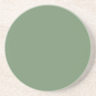 Posavasos De Arenisca Serie sólida: escayola gris-verde