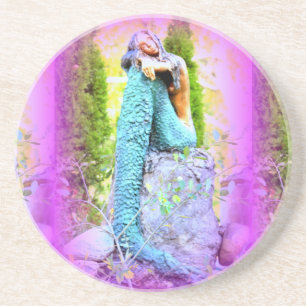 Posavasos De Arenisca serpiente de sirena de ensueño