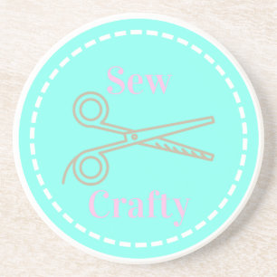 Posavasos De Arenisca Sew Crafty Pastel Gray Pink Aqua