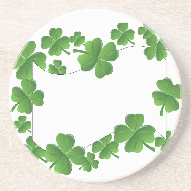 Posavasos De Arenisca Shamrock (Frente)