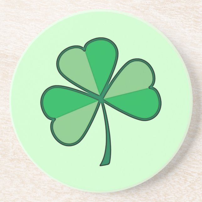 Posavasos De Arenisca Shamrock Coaster (Frente)