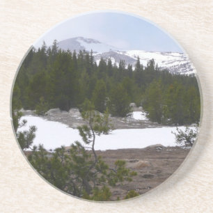 Posavasos De Arenisca Sierra Nevada y nieve en Yosemite