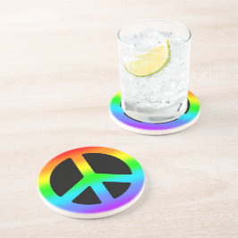 Posavasos De Arenisca Signo de paz arcoiris
