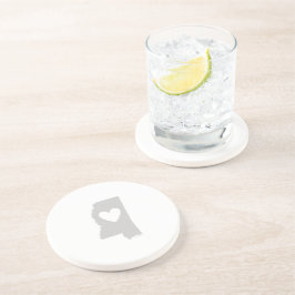 Posavasos De Arenisca Silhouette estatal Heart Mississippi