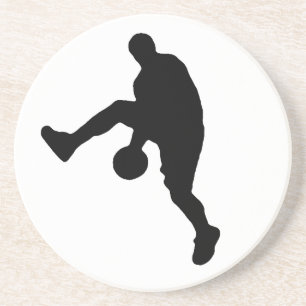 Posavasos De Arenisca Silueta de jugador de baloncesto