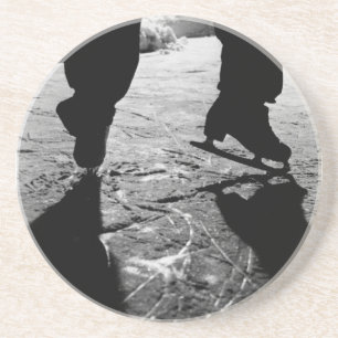 Posavasos De Arenisca Silueta de los patines