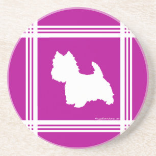 Posavasos De Arenisca Silueta Westie
