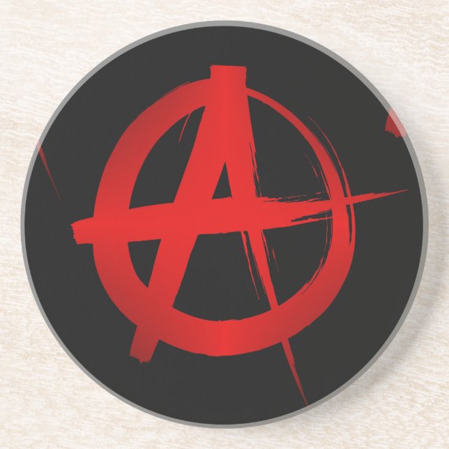 Posavasos De Arenisca Símbolo de anarquía (Frente)