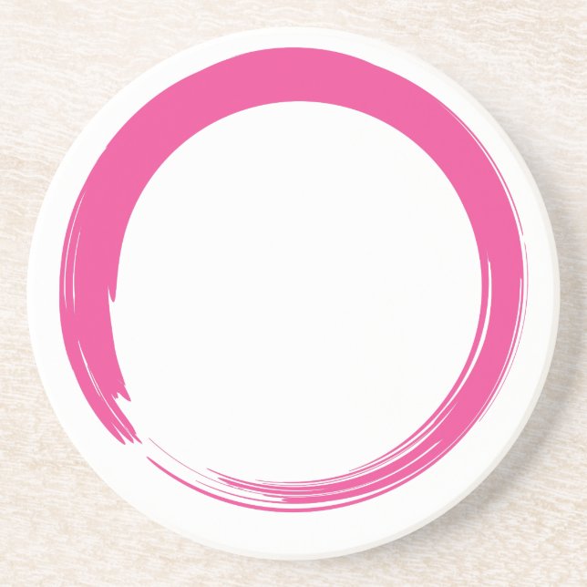 Posavasos De Arenisca Símbolo rosa de zen / círculo de entrelazado (Frente)