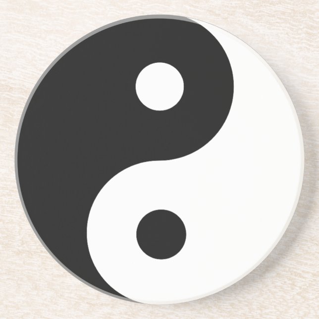 Posavasos De Arenisca Símbolo Yin / Yang (Frente)