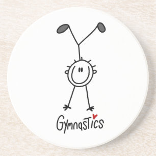 Posavasos De Arenisca Simple gimnasta de palitos