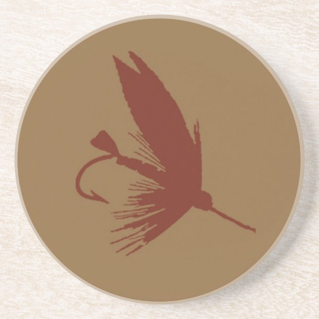 Posavasos De Arenisca Sin vida sin pesca (Frente)