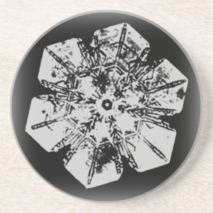 Posavasos De Arenisca Snowflake Coaster 1