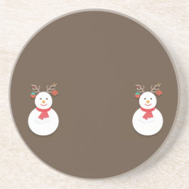 Posavasos De Arenisca Snowman Coaster