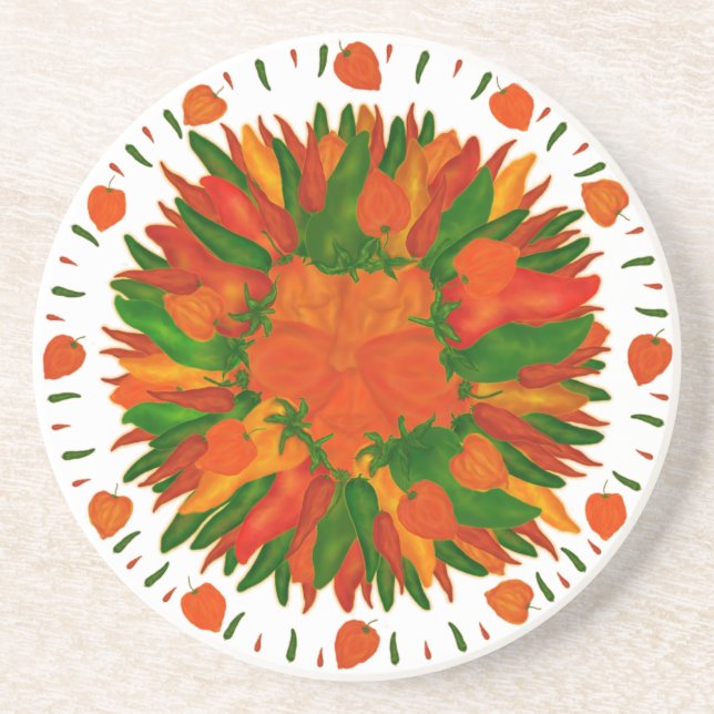 Posavasos De Arenisca Sol de Pepper (Frente)